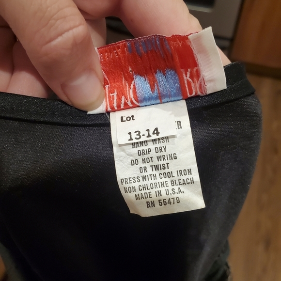 Diamond's Run Black Formal Dress Midi Silver Glitter Drop Waist Vintage 80s Prom - Picture 4 of 10